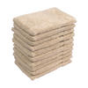 WASCHLAPPEN 16x21 cm aus 100% Baumwolle 500g/m2, 10er Set Waschhandschuhe Beige - Beige, Textil (16/21cm) - Carpe Sonno