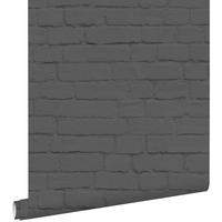 TAPETE Steinoptik 53 cm x 10.05 m - Schwarz, Papier (53/1000cm) - ESTAhome