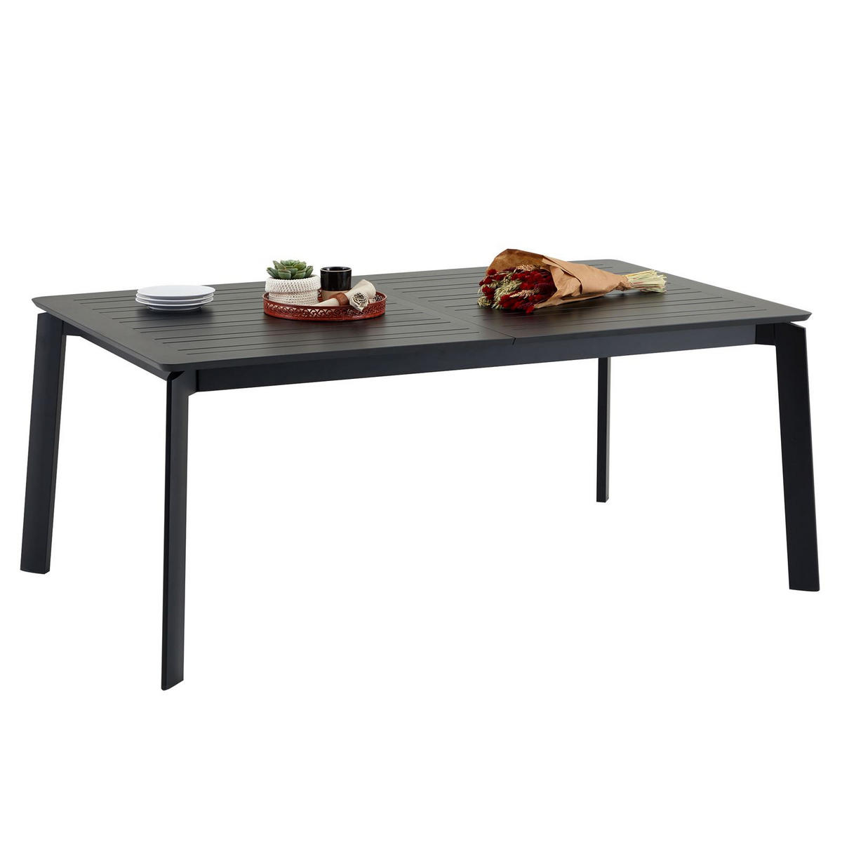 GARTENTISCH VERANO - Schwarz, Metall (103/180/75cm) - IDIMEX
