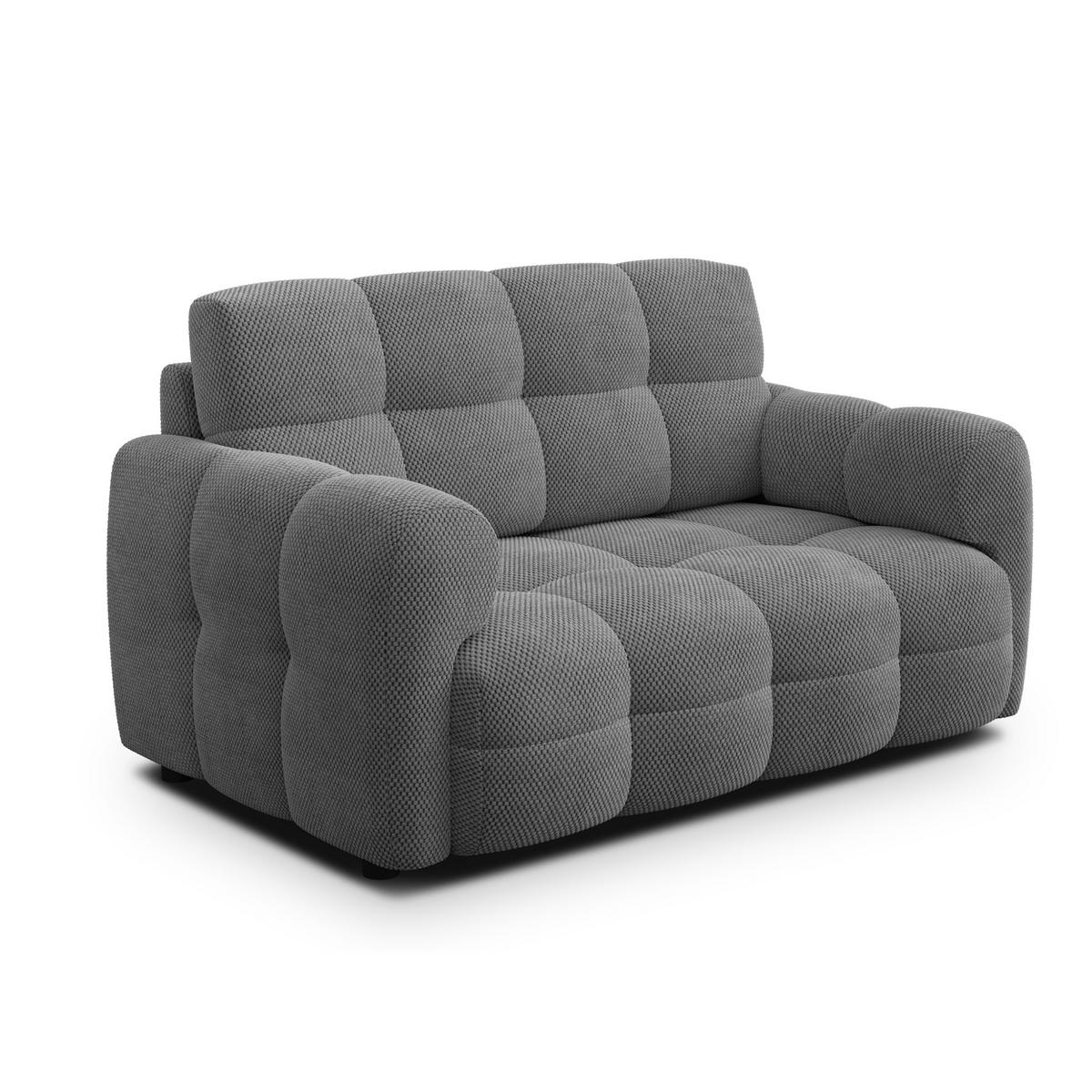 SOFA MELLOW 2-Sitzer, grau - Schwarz/Grau, Holz/Textil (153/87/98cm) - Wozimo