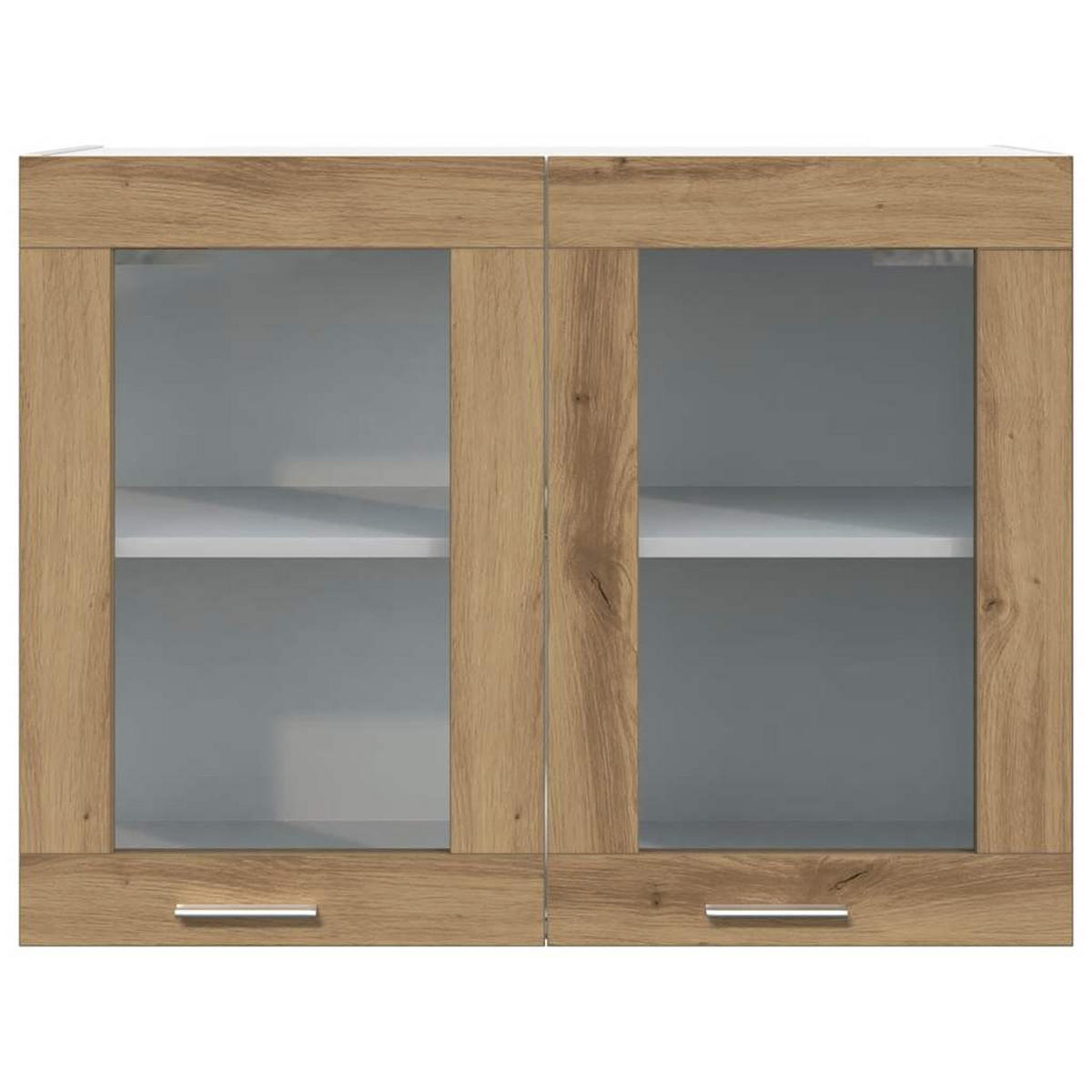 HÄNGEGLASSCHRANK Lyon Artisan-Eiche 80/31/60 Cm Holzwerkstoff - Braun, Holzwerkstoff (80/60/31cm) - vidaXL