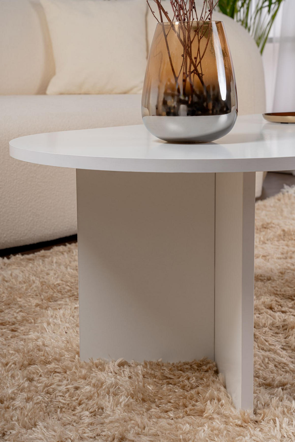 COUCHTISCH sable weiss - Weiß, Holz (119/60/40cm) - Habitat Garten
