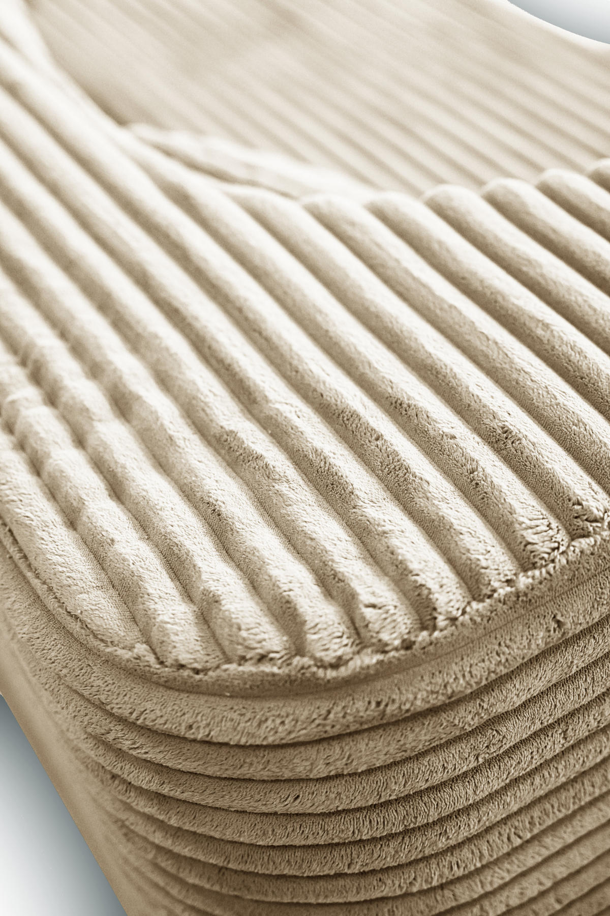 SCHLAFSOFA MYFOAM, Sofa mit Schlaffunktion, Farbe: Beige, Cordstoff - Beige, Textil (200/80/72cm) - Storez24
