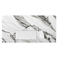 SCHREIBTISCHUNTERLAGE 90x45 cm Schwarz-Weiß - Weiß Hochglanz, Kunststoff (90/45/1.6cm) - Wallfluent