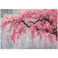 FOTOTAPETE Baum Beton Rosa 250x175 cm - Multicolor, Papier (250/175cm) - Wallarena
