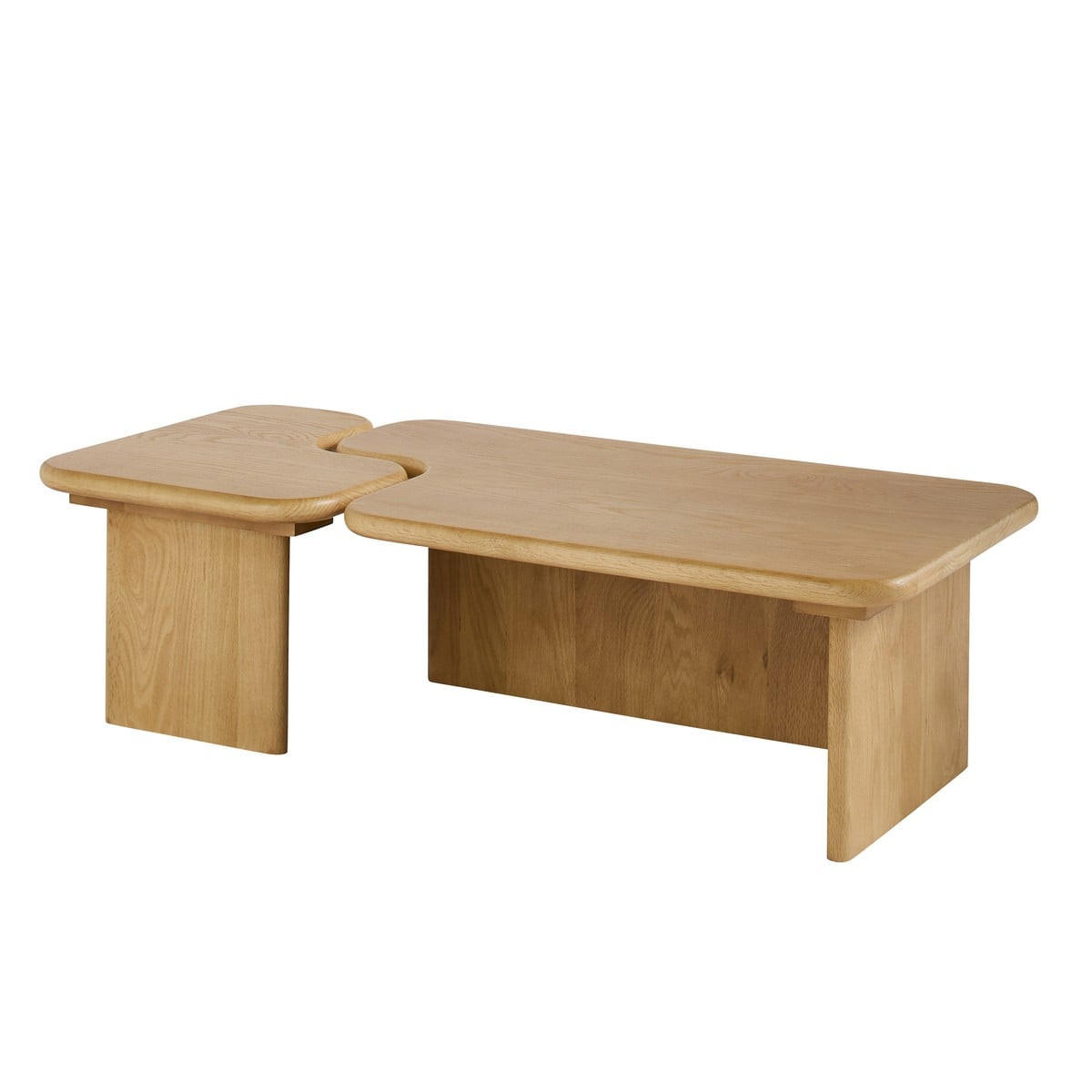 COUCHTISCHE Massivholz 35/96/45/55 cm - Eichefarben, Holz (60/96/55cm) - Signature