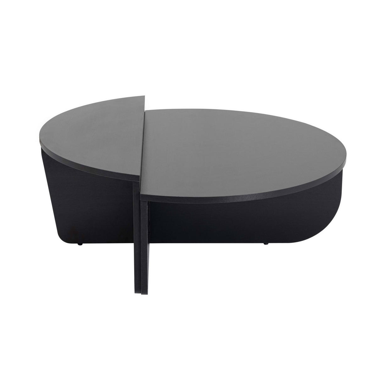 COUCHTISCH, Schwarz - Schwarz, Holz (90/90/35cm) - Oviala
