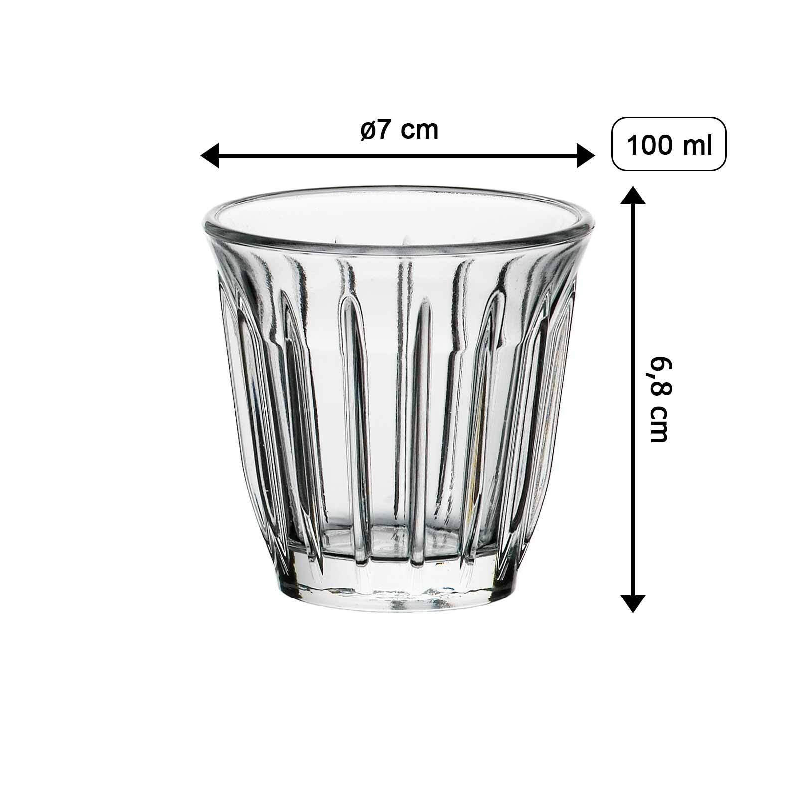 ESPRESSOGLÄSER Zinc transparent 100 ml 6er Set - Transparent, Glas (0.1L) - La Rochère