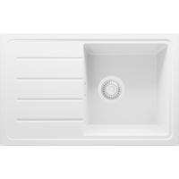 SPÜLBECKEN Kopenhagen Easy, 2-er set Alles Weiß 70/44 cm 1 Becken + Ablauf-Set ab 45er Unterschrank - Weiß, Kunststoff (70/20/44cm) - Primagran