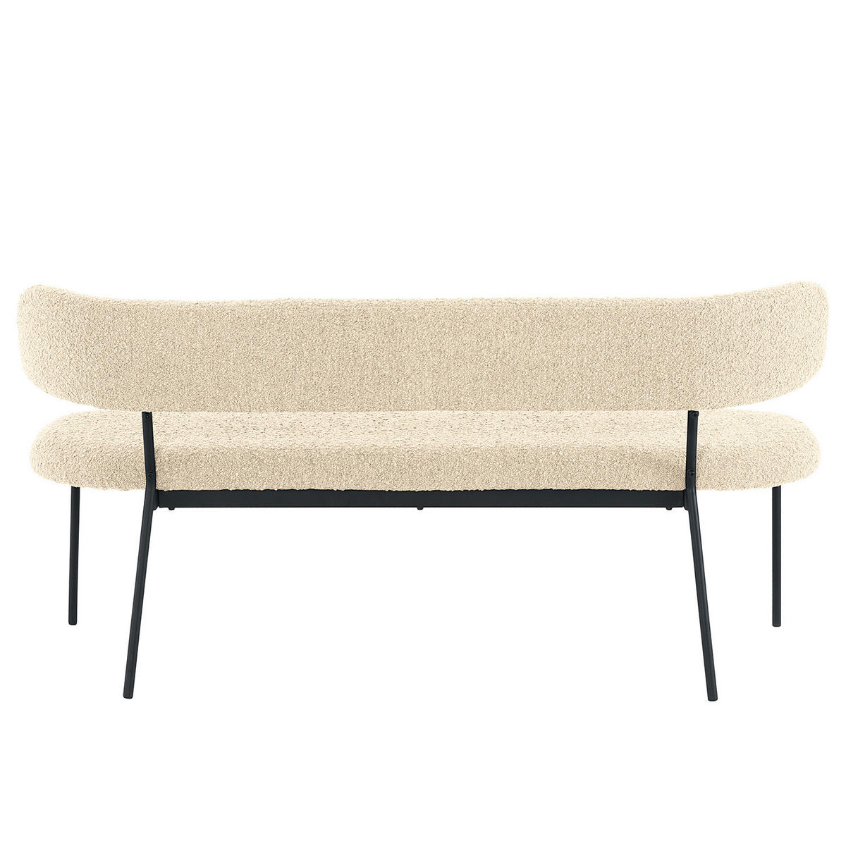 SITZBANK - Creme/Schwarz, Kunststoff/Textil (160/76/57cm) - home24