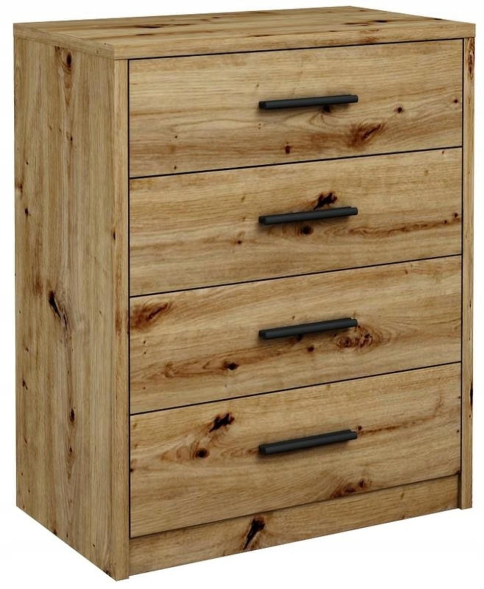 KOMMODE Bodo 4S Artisan Eiche 60/35/75 cm 4 Schubfächer - Eiche Artisan, Holzwerkstoff (60/75/35cm) - Matkam Möbel