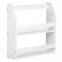 WANDREGAL weiß Bücher 63/60 cm - Weiß, Holz (63/60/15cm) - Homestyle4u