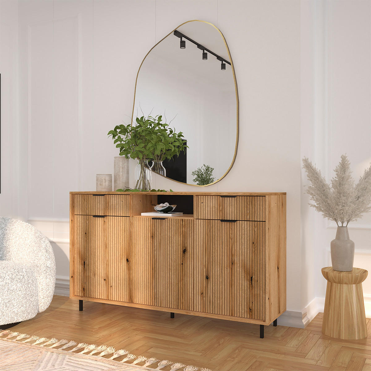 SIDEBOARD Soly Holz - Braun, Holzwerkstoff (153.4/89.7/40.3cm) - Petits-meubles