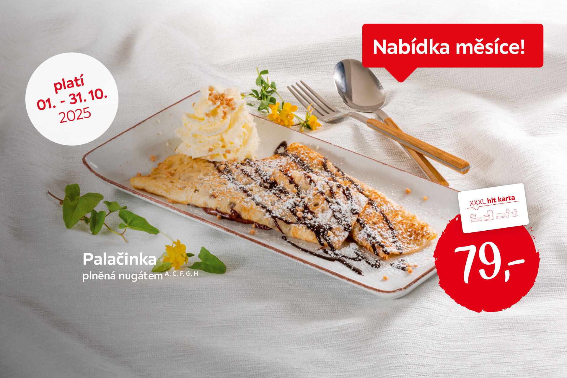 Palačinka plněná nugátem