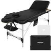 MASSAGELIEGE 3 Zonen Phuket,212 x 103 x 90 cm,schwarz - Schwarz, Metall (103/90/212cm) - tectake