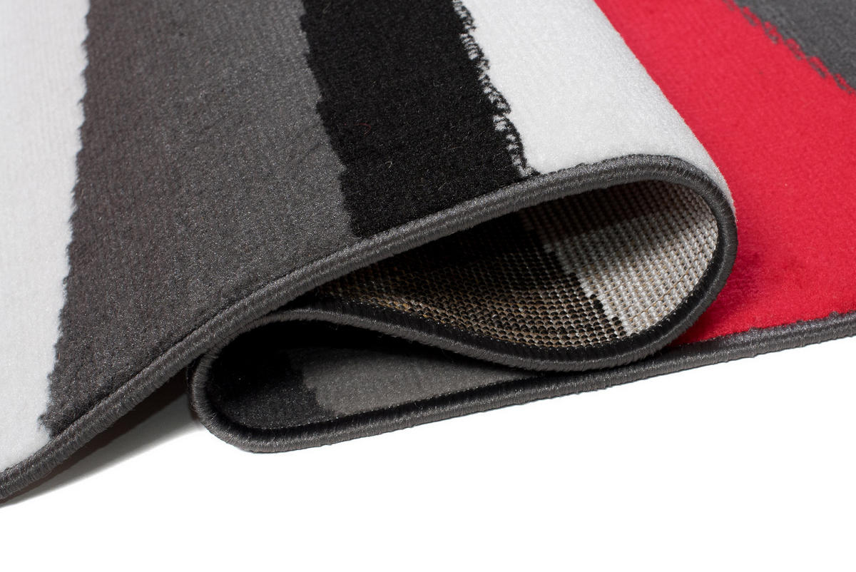 TEPPICH MAYA Rot Streifen Gestreift 200/200 cm - Rot, Textil (200/200cm) - Tapiso