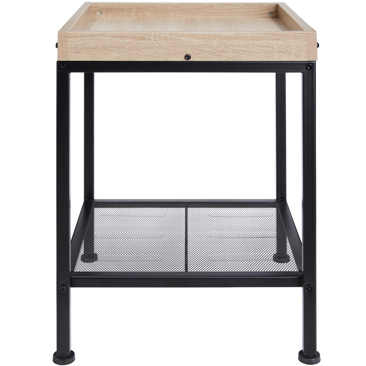 BEISTELLTISCH Rochester,41,5 x 41 x 56 cm,Industrial Holz hell, Eiche Sonoma - Naturfarben, Holz (41.5/41/56cm) - tectake