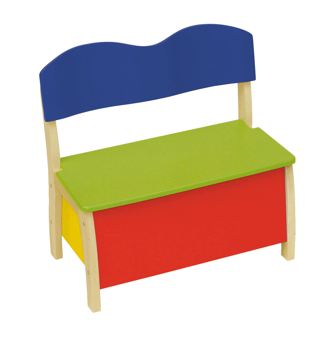 KINDERTRUHENBANK - Multicolor/Naturfarben, Holzwerkstoff (61.5/61.5/33.5cm) - Roba