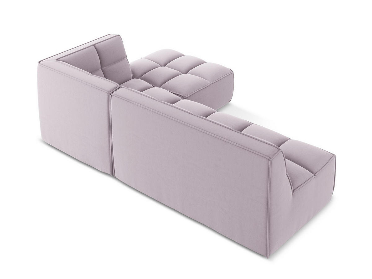 ECKSOFA Beidseitig Samt Stoff Violett - Lila/Flieder, Kunststoff/Textil (258/178cm) - Makamii