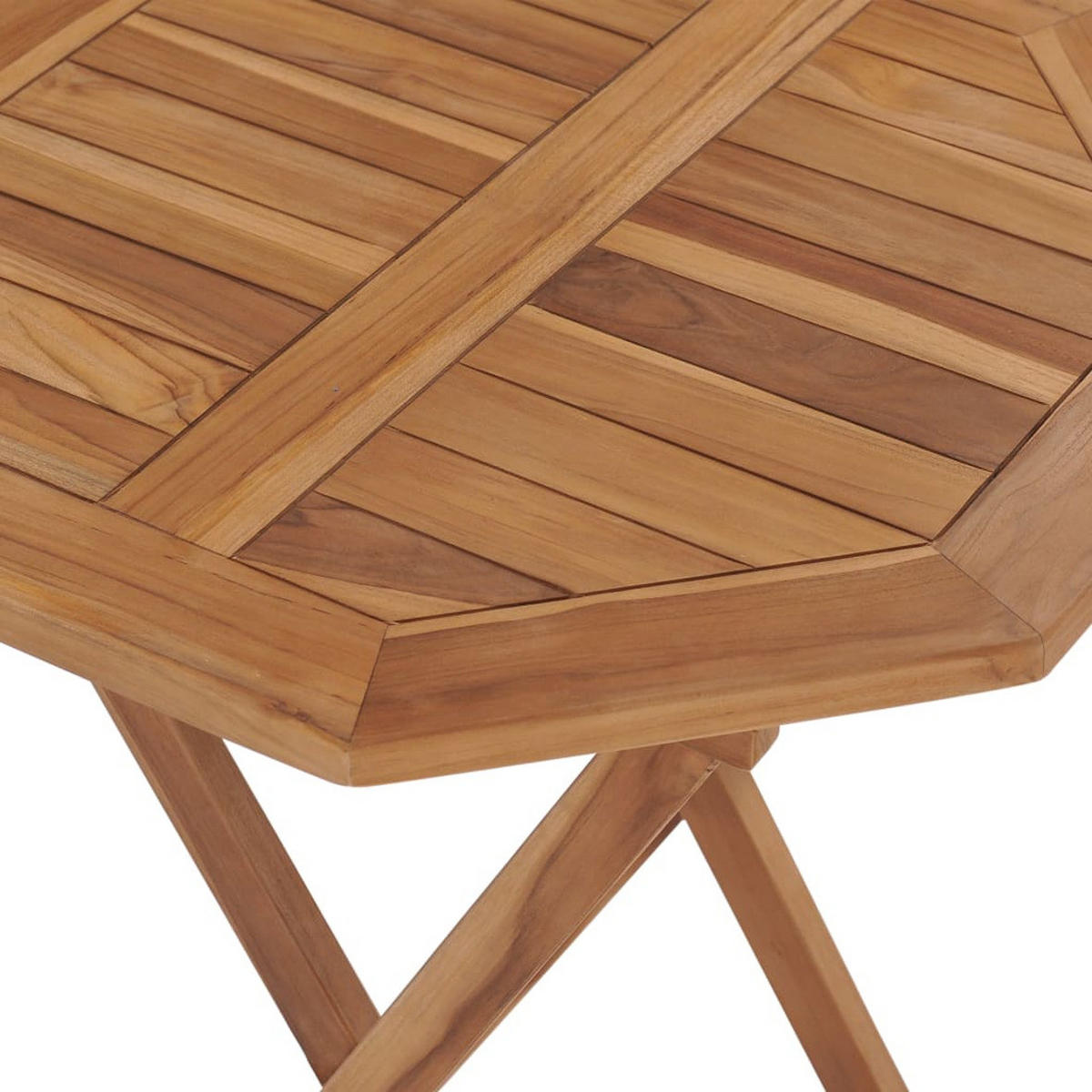 GARTENTISCH KLAPPBAR 60×60×75 CM TEAK MASSIVHOLZ - Braun, Holz (60/60/75cm) - vidaXL