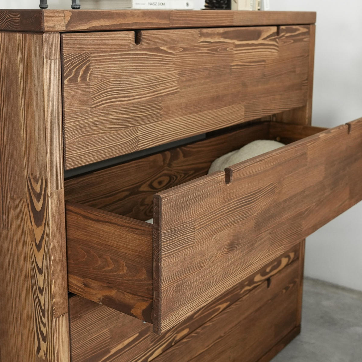 KOMMODE aus Massivholz MARIKA 4 - Dunkelbraun, Holz (112/40/112cm) - Seart