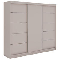 SCHWEBETÜRENSCHRANK 240 - MACEDONIA - Kaschmir - Kaschmir/Alufarben, Holzwerkstoff/Metall (240/216/61cm) - MKS
