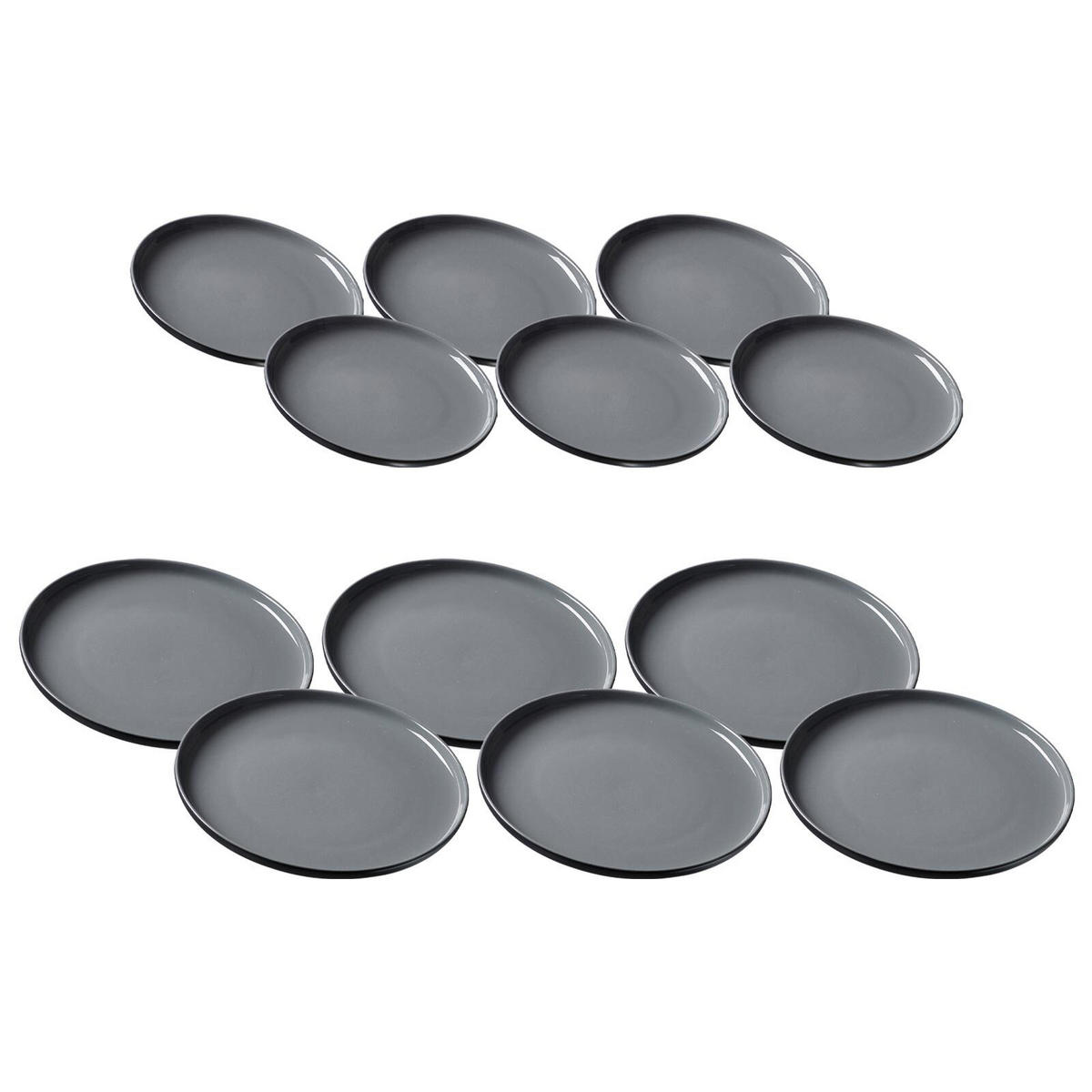 TAFELSERVICE Jasper schwarz 12er Set - Schwarz, Keramik (1/1/1cm) - Ritzenhoff Breker