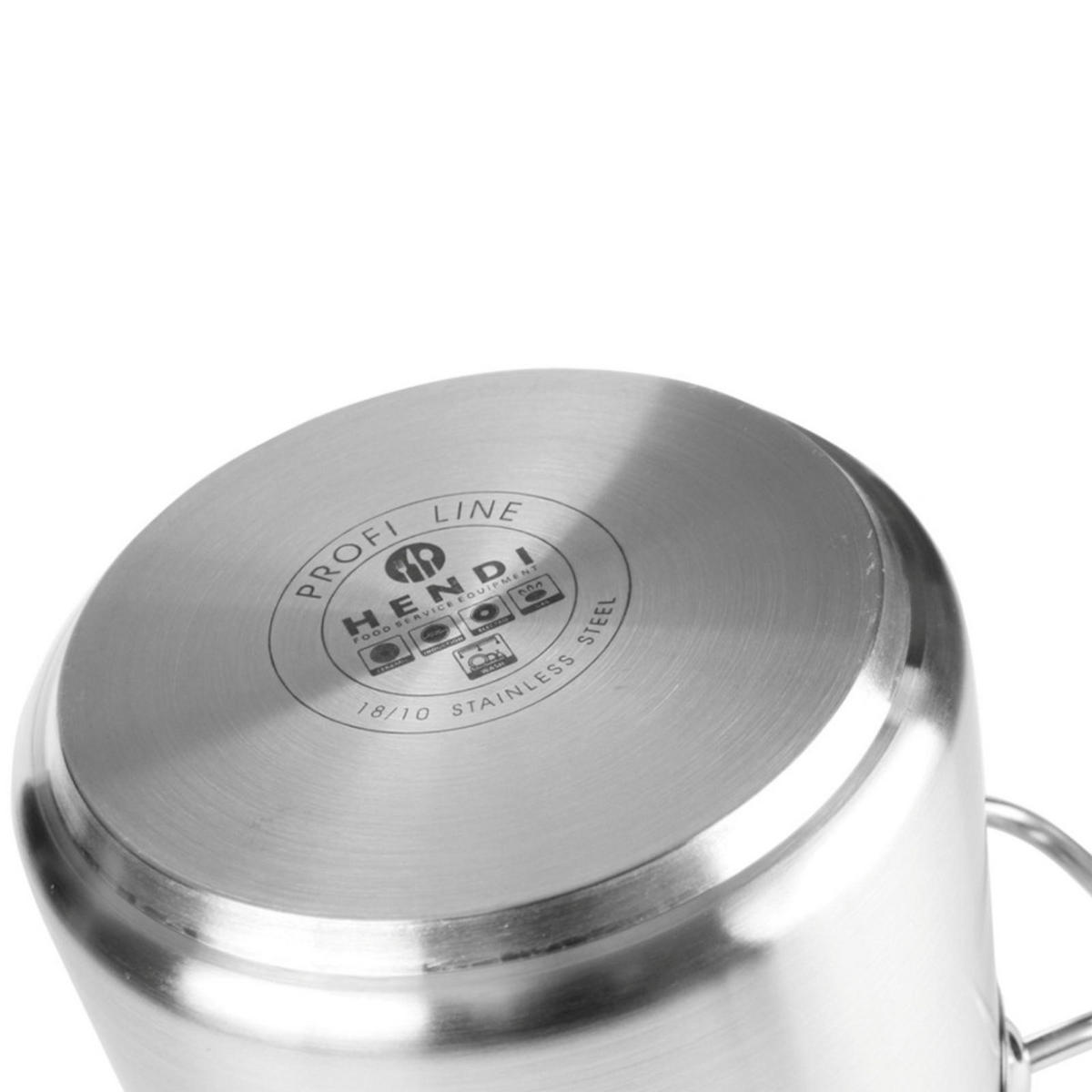 PROFI Line mittelgroßer Topf mit Deckel, 15 l Durchmesser 320 x 190 mm (Höhe) - Hendi 831601 - Schwarz/Weiß, Metall (25/30/25cm) - Hendi