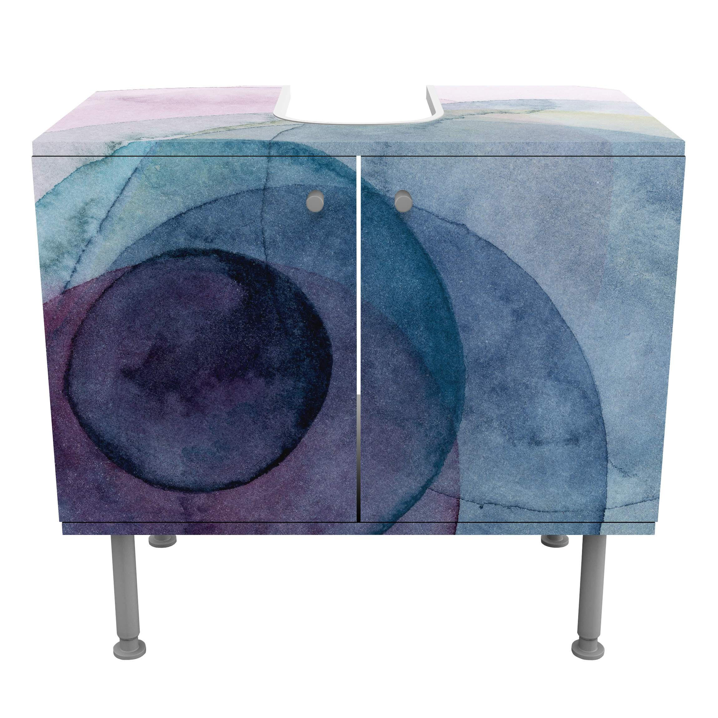 WASCHBECKENUNTERSCHRANK Urknall - lila 60/55/35 cm - Violett, Holzwerkstoff (60/55/35cm) - Bilderwelten
