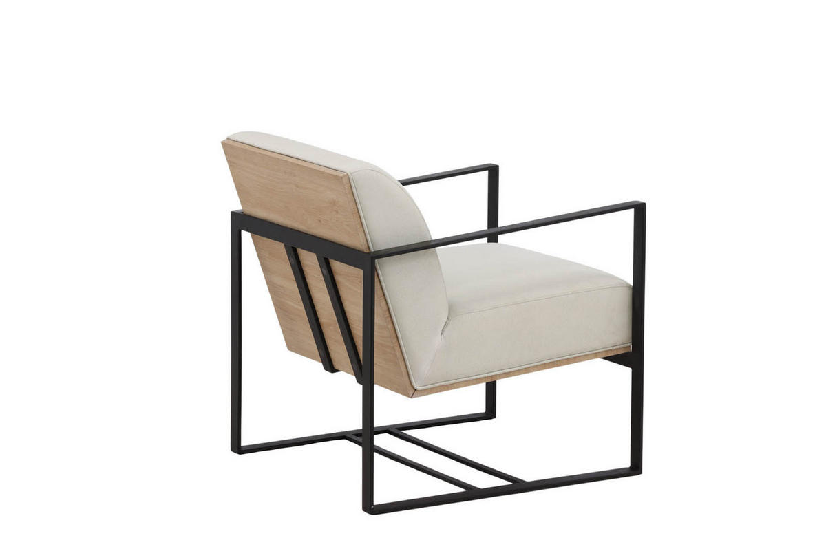 SESSEL offwhite - Weiß, Holzwerkstoff (70/81/83cm) - ebuy24