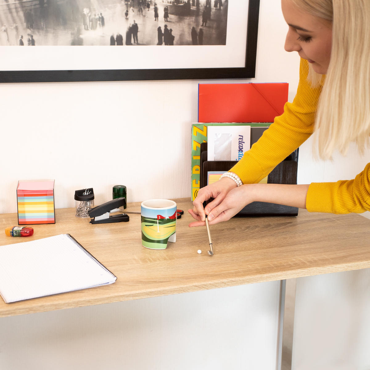 GOLFOVÝ pohár - viacfarebná, kov/keramika (0.25L) - Relaxdays