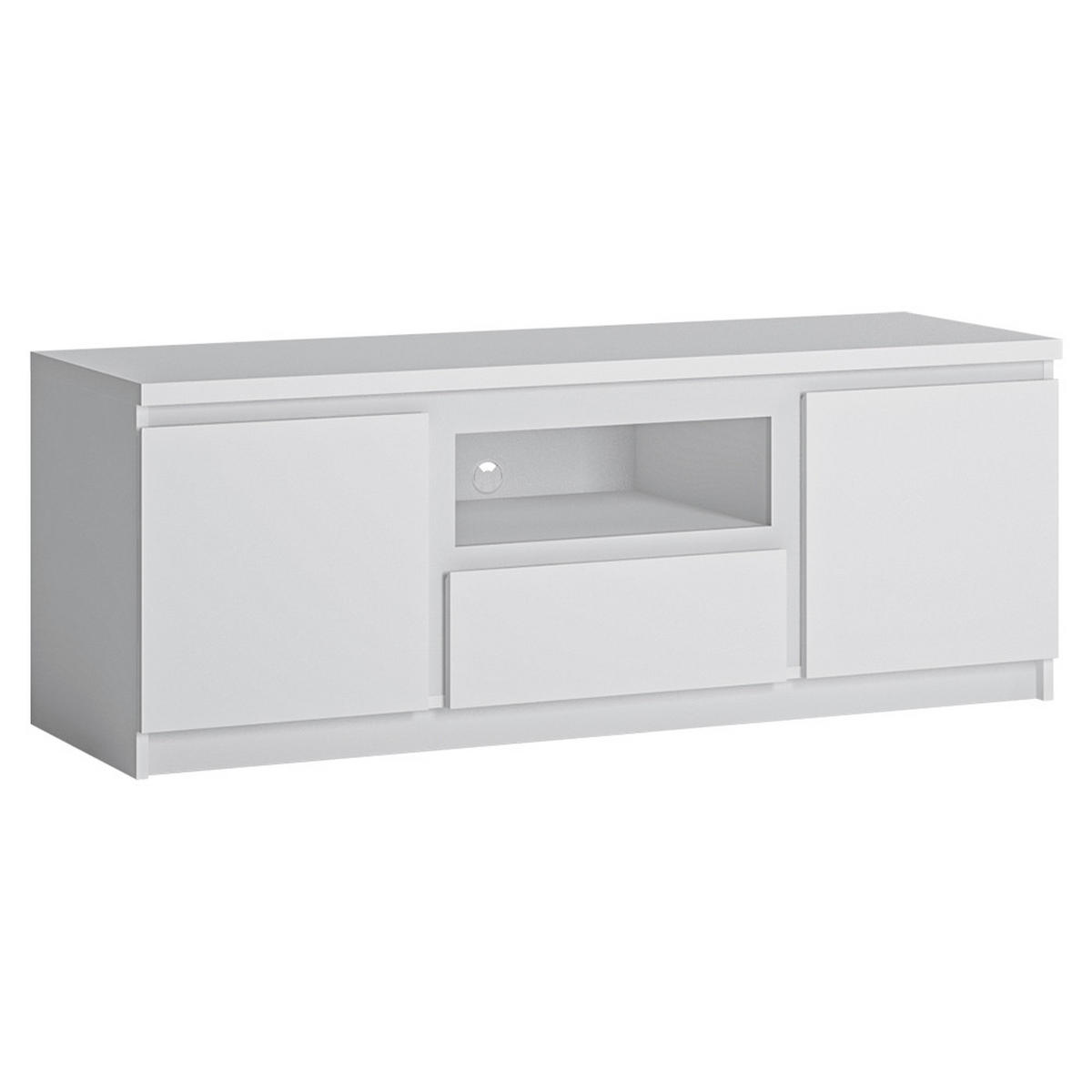 LOWBOARD Fortaleza-129 - Weiß, Holzwerkstoff (135/51/45cm) - Lomado