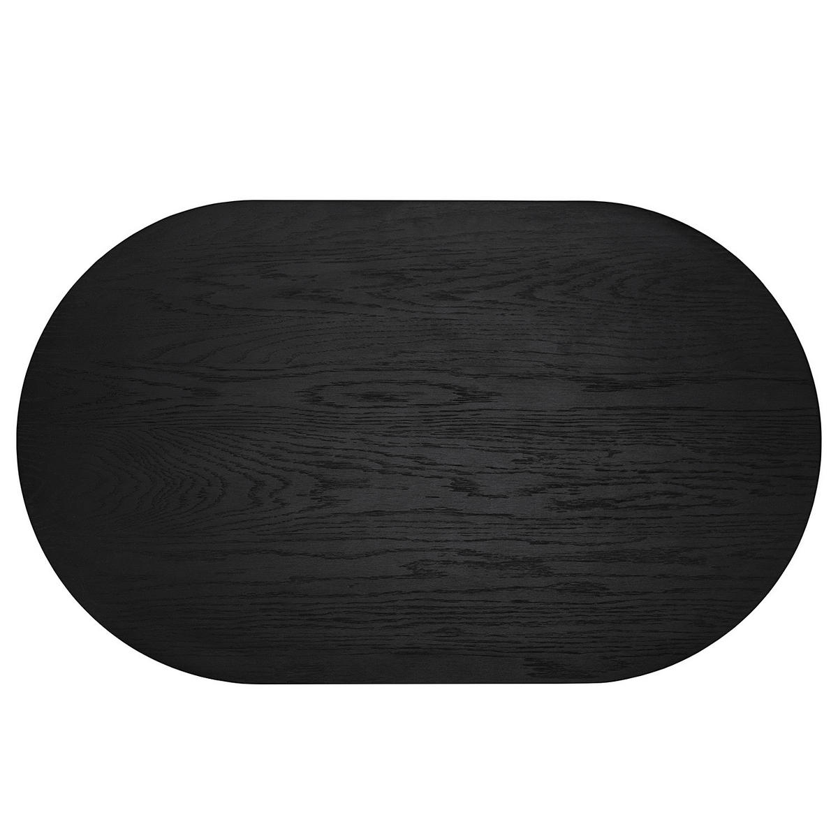 KOMMODE COUCHTISCH - Echtholzfurnier - Eichefarben/Schwarz, Holzwerkstoff/Metall (60/100/55cm) - home24