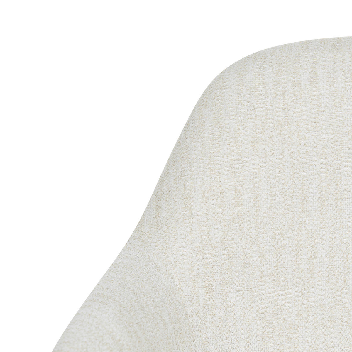 SCHREIBTISCHSTUHL Cremeweiß Rivlav - Creme, Textil/Metall (60/77/60cm) - Beliani