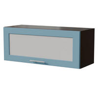 KLAPPHÄNGESCHRANK Bari W4BS/90 WKF Schwarz / RAL 5024 pastellblau 90 / 32,5 / 36cm Blum Aventos - Blau/Schwarz, Holz/Holzwerkstoff (90/36/32.5cm) - Feldmann-Wohnen