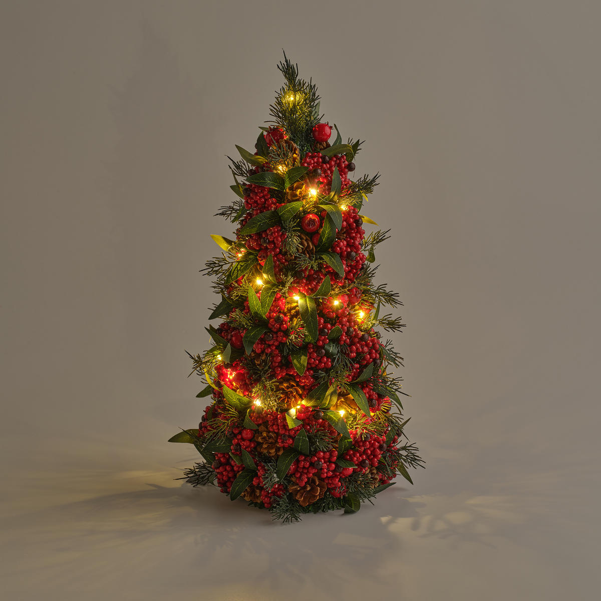 LED-MITTELSTÜCK Berrisios, Rot, 54 x 26 cm, - Rot, Kunststoff (26/54/26cm) - home&you