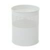 PAPIERKORB rund halbperfortiert Aus Metall 10 Liter 27,5 x 23,5 cm Weiß - Weiß, Metall (23.5/27.5/23.5cm) - PROREGAL
