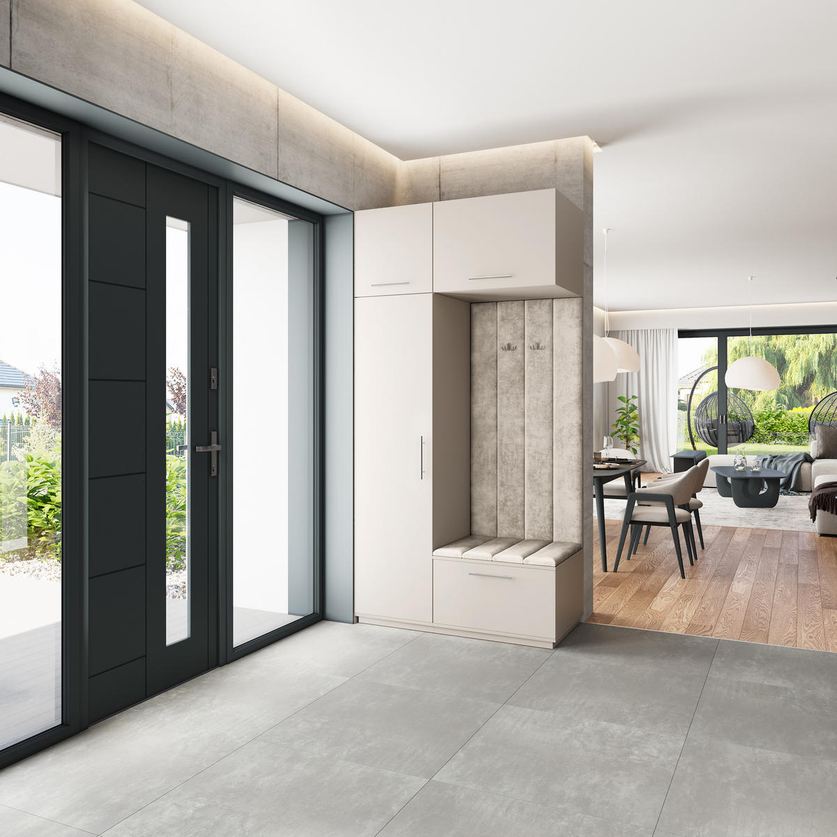 GARDEROBENSCHRANK REMA 120/240/60 cm Modern Kaschmir - Kaschmir, Holzwerkstoff (120/240/60cm) - MASSENO