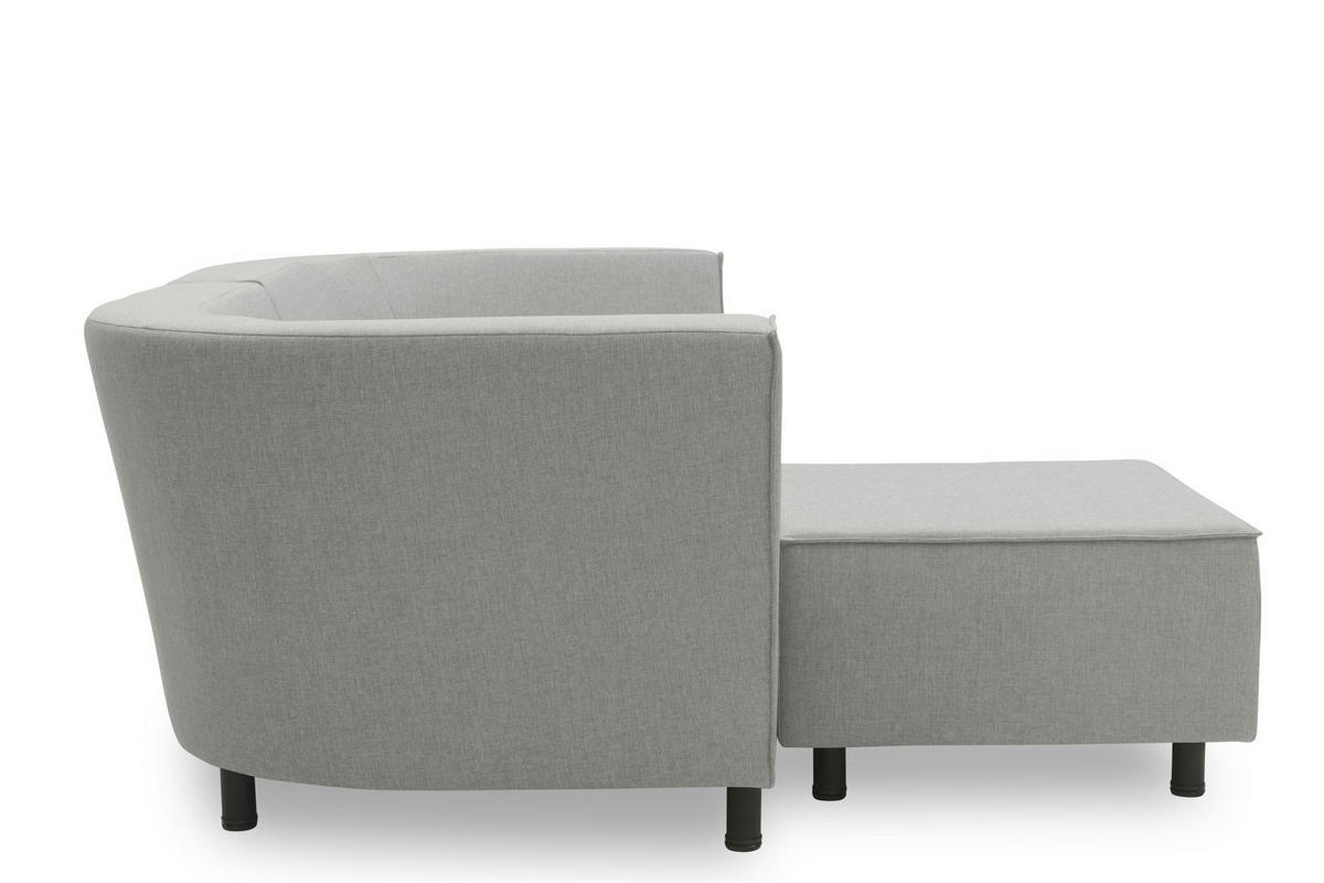 GARTENLOUNGE-SET 2 Brandie 206x77x176 mit Outdoorbezug in silber - Silberfarben, Kunststoff (206/77/176cm) - 58aufmkessel