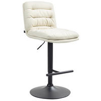 BARHOCKER Stoff creme - Creme/Schwarz, Textil/Metall (42/94/56cm) - CLP