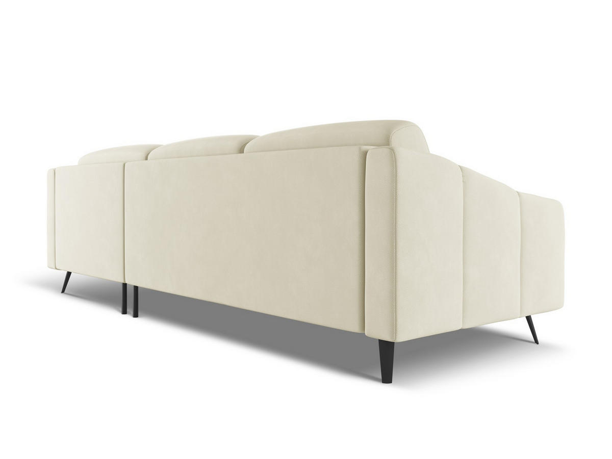 POUF Samt Stoff Schwarz - Schwarz, Kunststoff/Textil (102/40/62cm) - Makamii