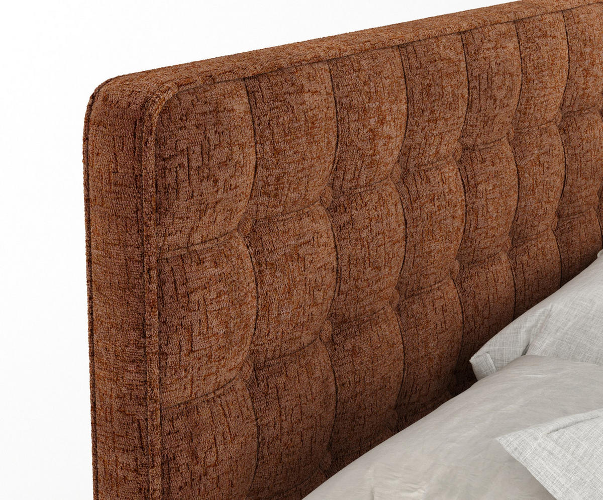 BOXSPRINGBETT Velouria Kupferfarbe 140/200 cm - Schwarz/Kupferfarben, Holz/Holzwerkstoff (140/200cm) - Maison de Reve
