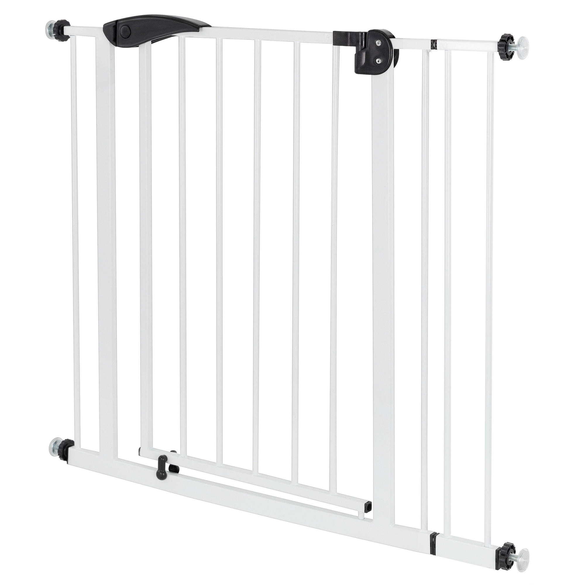 BEZPEČNOSTNÍ BRÁNA DO DVEŘÍ 85–95 cm, bílá, včetně 10cm prodloužení, bez vrtání - bílá, kov (3/95cm) - ECD-Germany