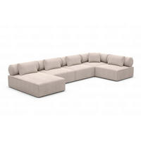 WOHNLANDSCHAFT Cipriani Beige Strukturstoff - Beige, Kunststoff (400/77/200cm)