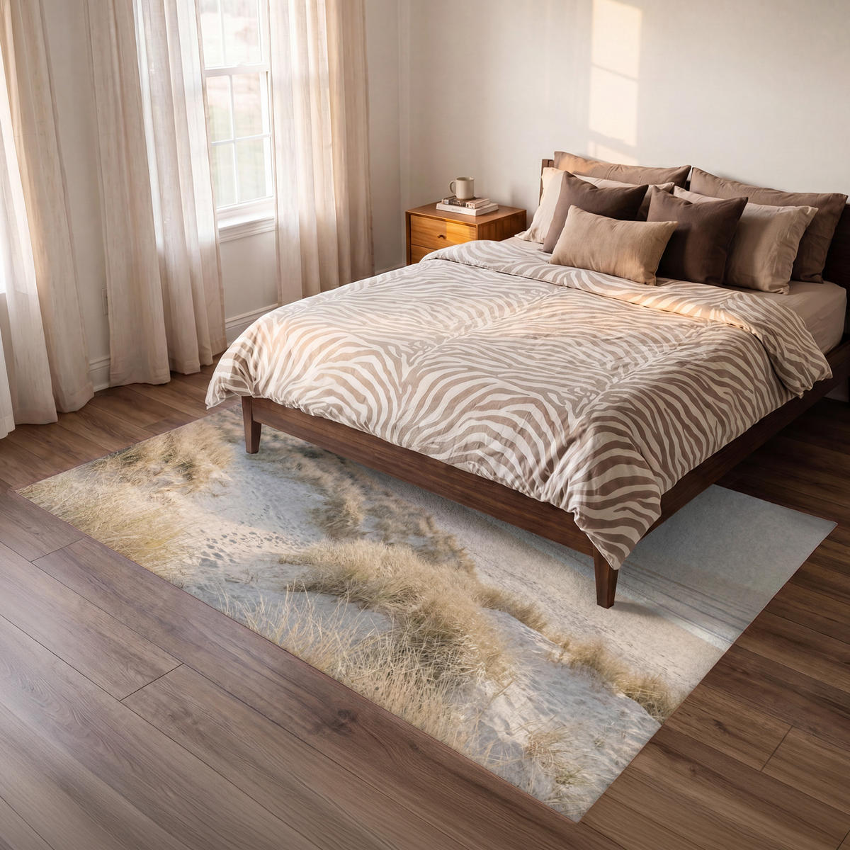 KOBERCE - Duny - Pláž - Béžová - 230x150 cm - piesková, textil/plast (230/0.4cm) - OnlyWow