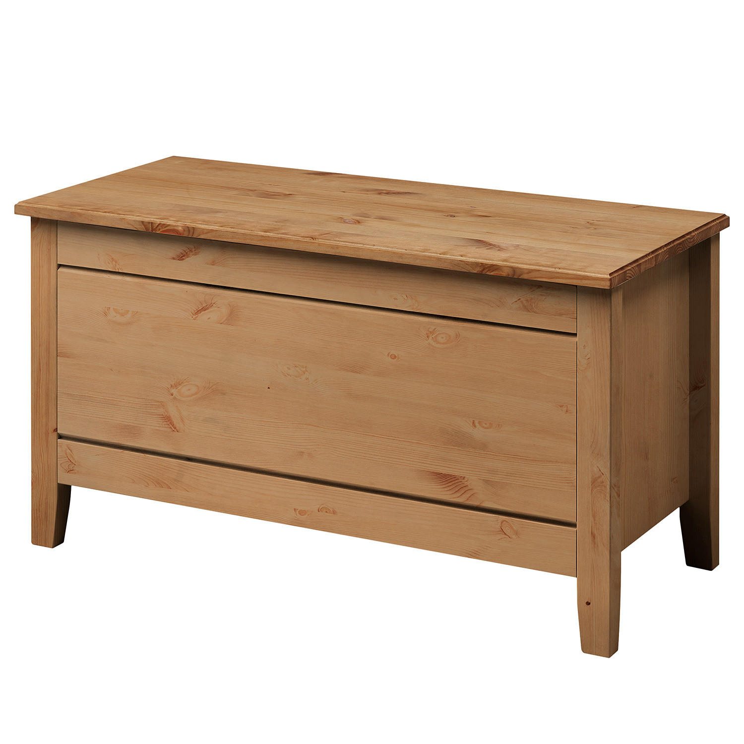 WÄSCHETRUHE - Massivholz - Kiefer - Braun, Holz (86/47/38cm) - home24