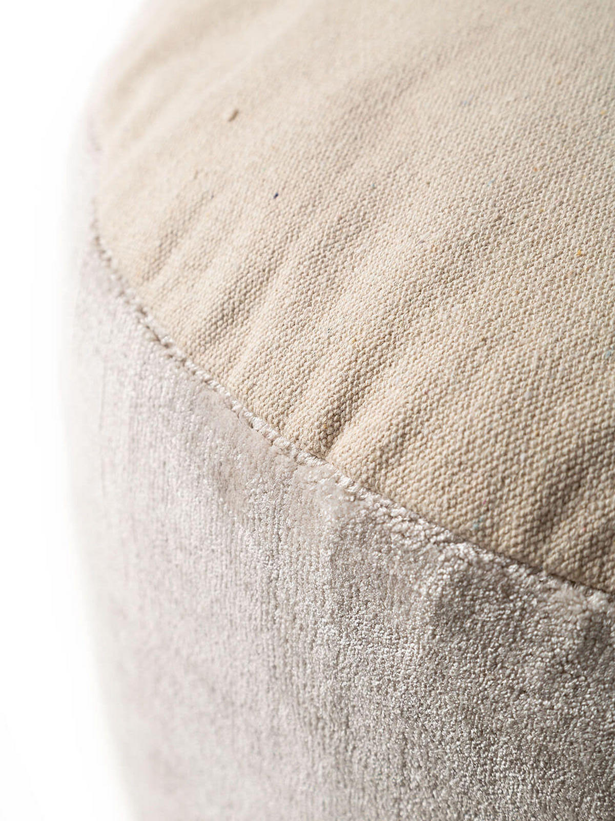 POUF Nova Hellgrau 55x55x30 cm - Grau, Textil (55/30/55cm) - KUNSTLOFT