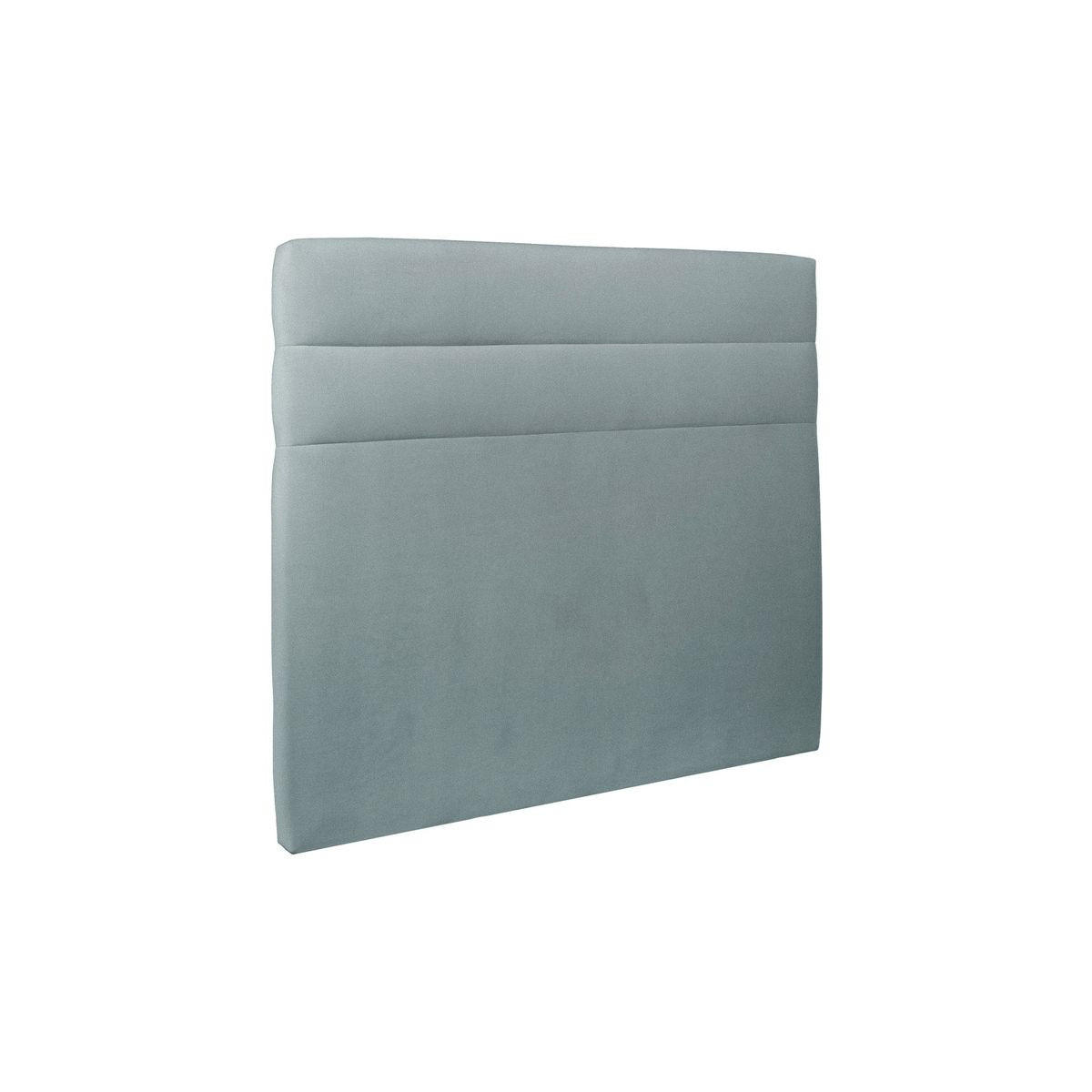 KOPFTEIL Modell Linien – Blaugrauer Samtstoff 150 cm - Beige/Blaugrau, Karton/Holz (150/120/10cm) - Sommeil de Plomb