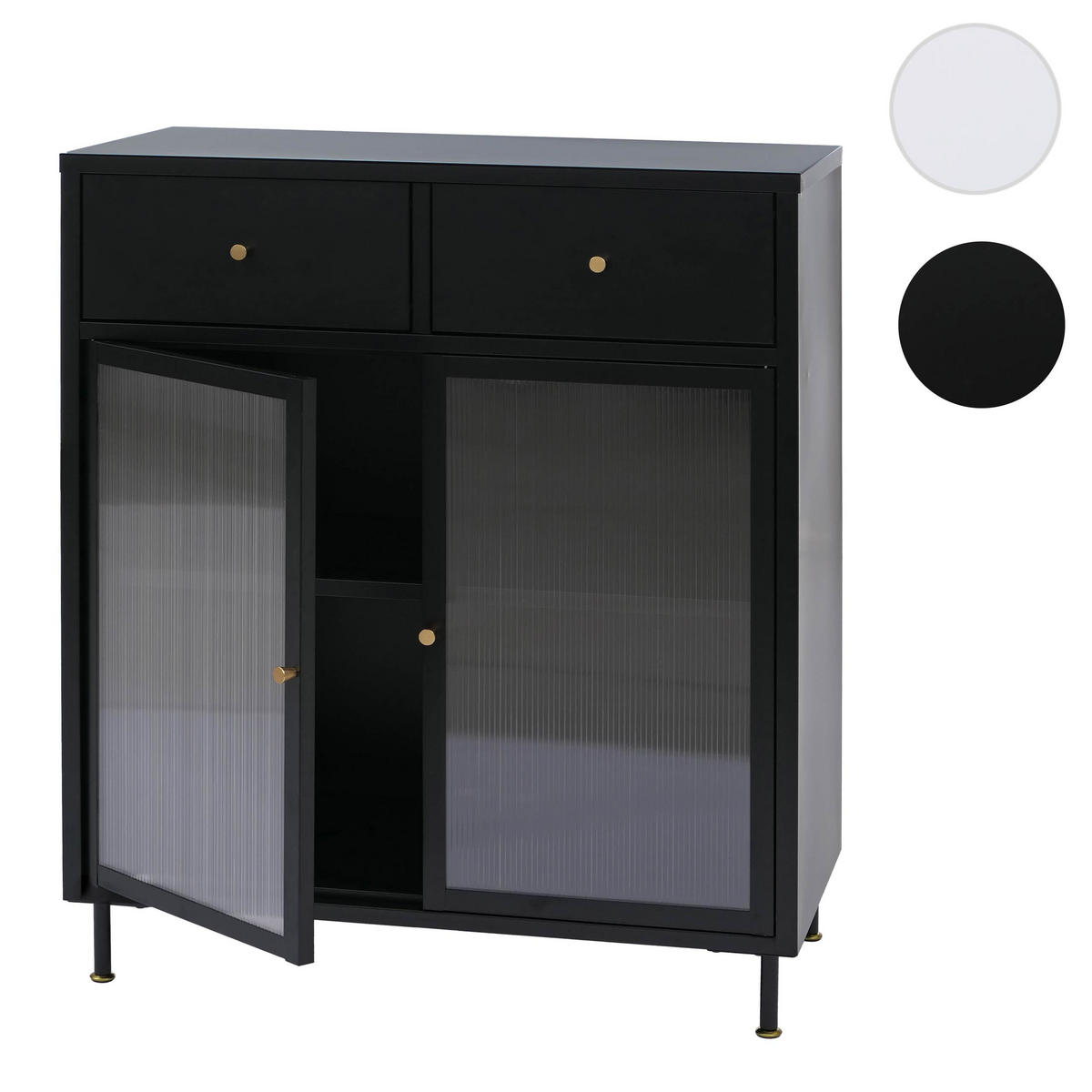 KOMODA Černá - černá, kov (80/96/40cm) - MCW