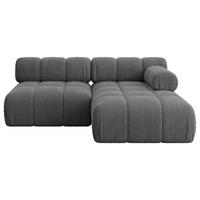 ECKSOFA modulares Sofa Razon-L1 - 190x160x70 cm Dunkelgrau Cord - Dunkelgrau, Holzwerkstoff/Textil (190/160cm) - ALTDECOR